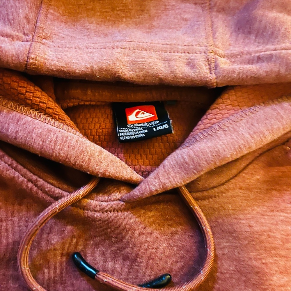 Quiksilver Men's Burnt Orange Hoodie - Picture 2 of 4
